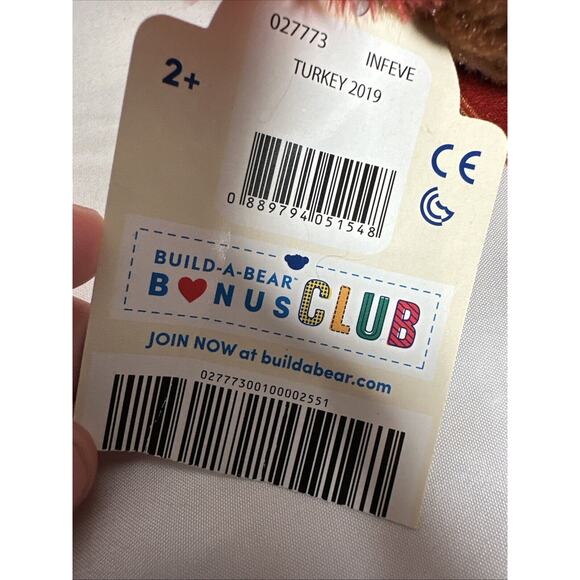 Build A Bear Thanksgiving Turkey 16" Plush Stuffed Animal Toy BABW - VGC NEW - Picture 8 of 9